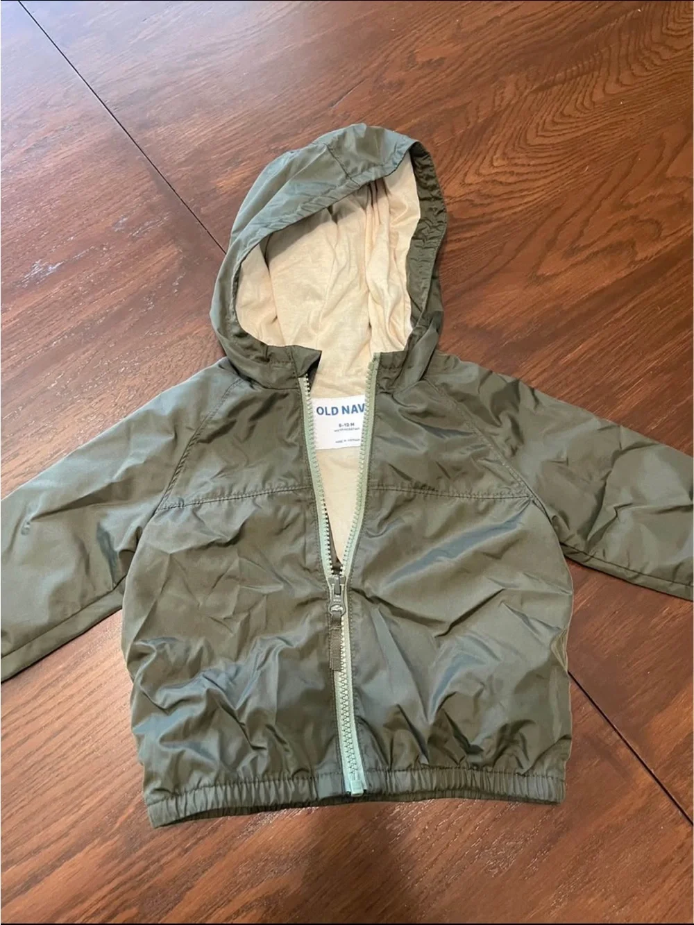 Old Navy Hooded Toddler Rain Jacket - Olive